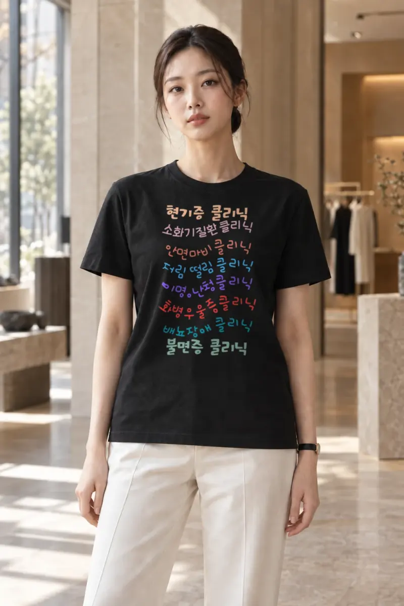 "Clinic List Typography" Heavyweight Unisex Crewneck T-shirt | Gildan 5000