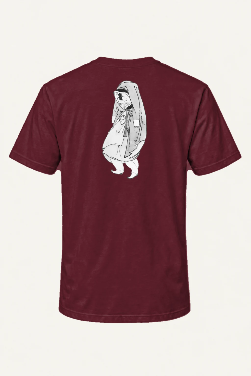 "Cloaked Girl Sketch" Heavyweight Unisex Crewneck T-shirt | Gildan 5000