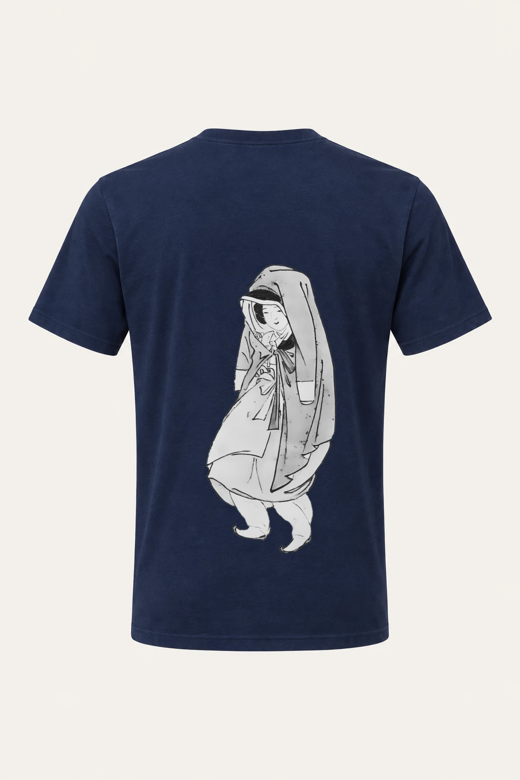 "Cloaked Girl Sketch" Heavyweight Unisex Crewneck T-shirt | Gildan 5000