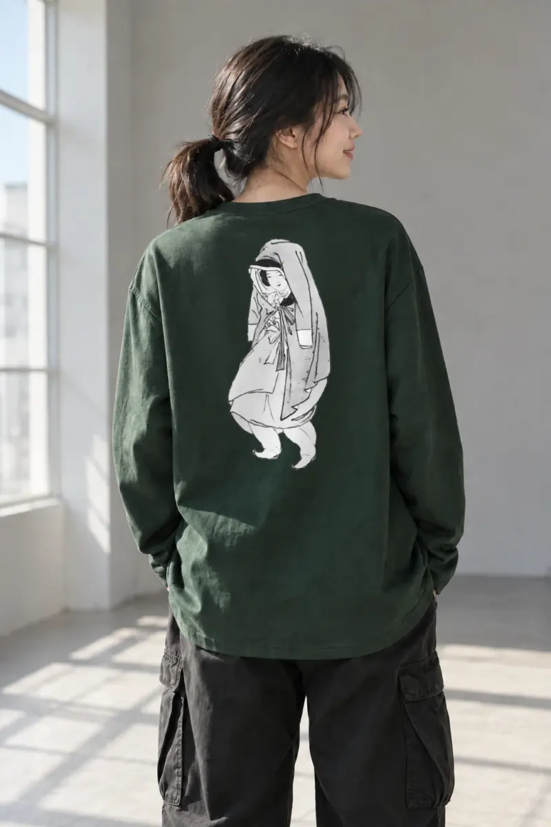 "Cloaked Girl" Unisex Longsleeve T-shirt | Gildan 2400