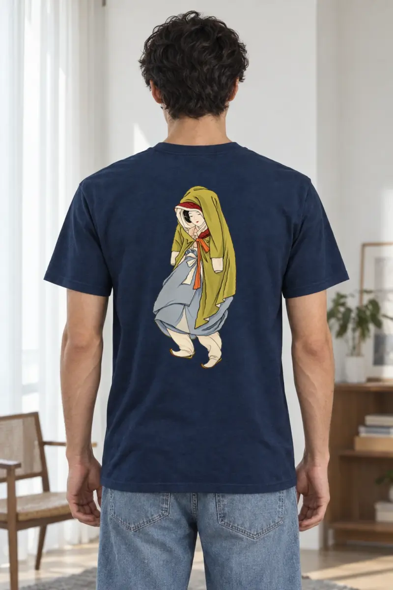"Cloaked Shyness" Heavyweight Unisex Crewneck T-shirt | Gildan 5000