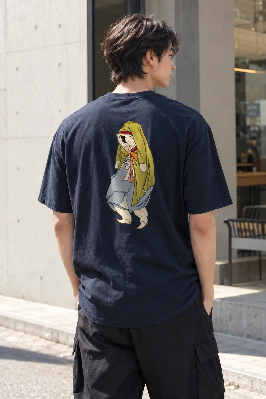 "Cloaked Shyness" Heavyweight Unisex Crewneck T-shirt | Gildan 5000