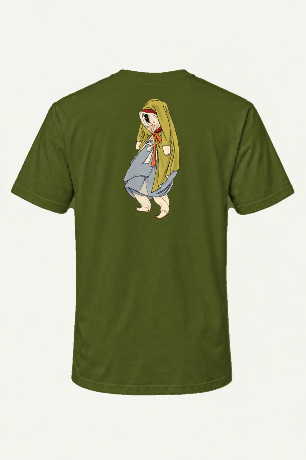 "Cloaked Shyness" Heavyweight Unisex Crewneck T-shirt | Gildan 5000