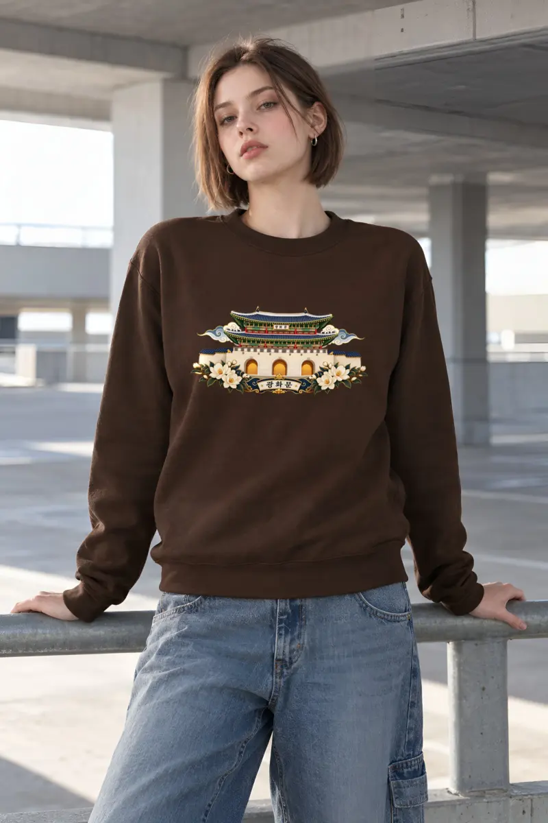 "Cloud Framed Gate" Heavy Blend Unisex Crewneck Sweatshirt