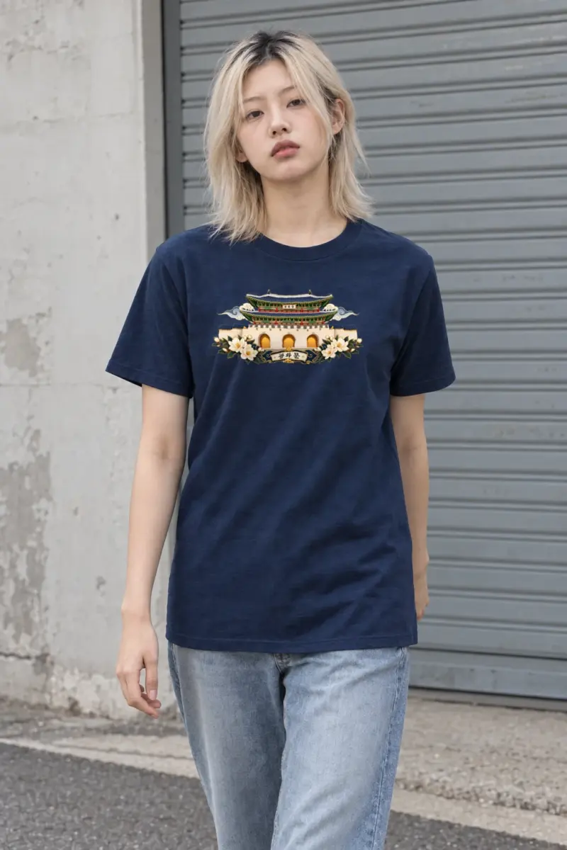 "Cloud Framed Gate" Heavyweight Unisex Crewneck T-shirt