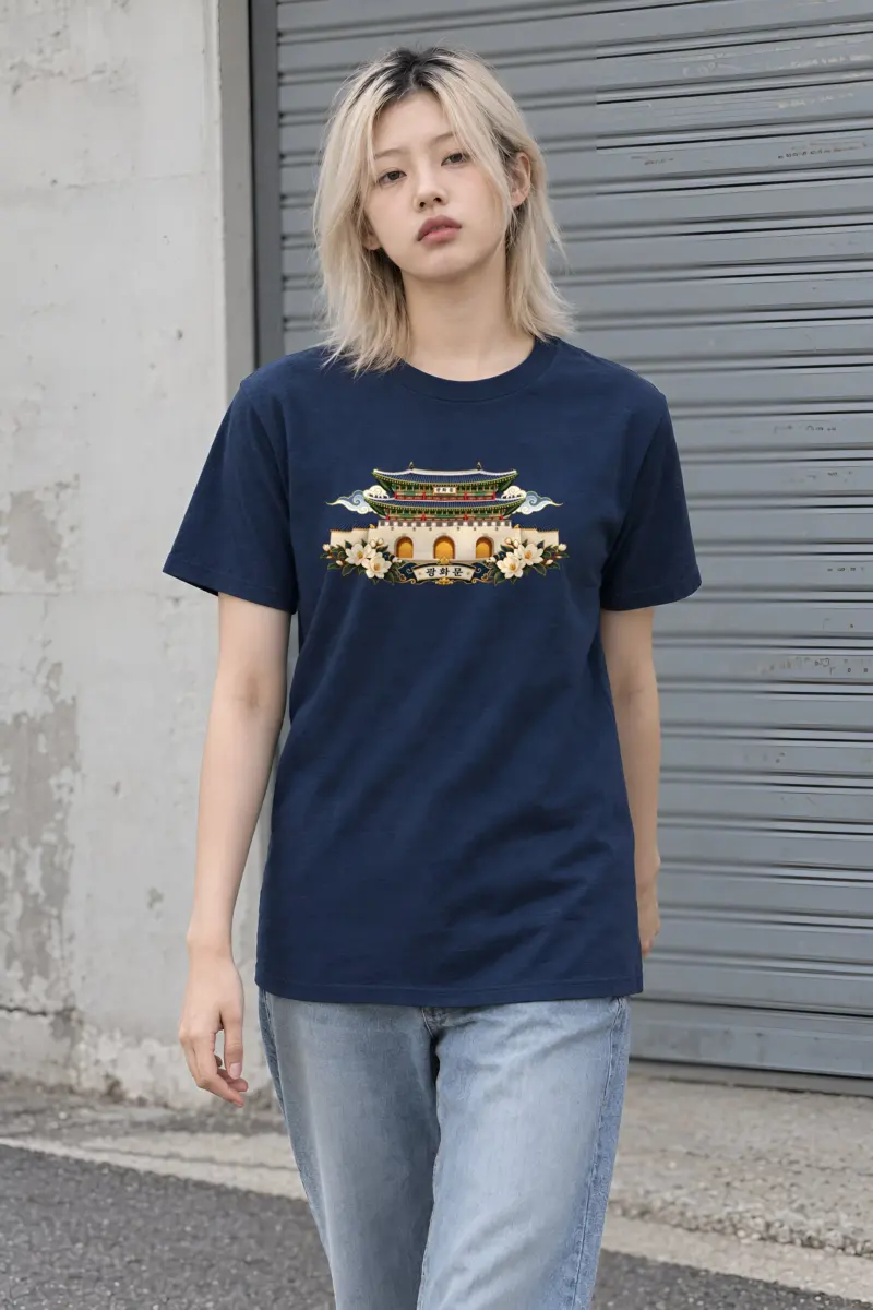 "Cloud Framed Gate" Heavyweight Unisex Crewneck T-shirt