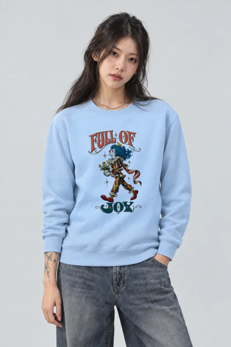 "Clown With Yellow Bird" Heavy Blend Unisex Crewneck Sweatshirt