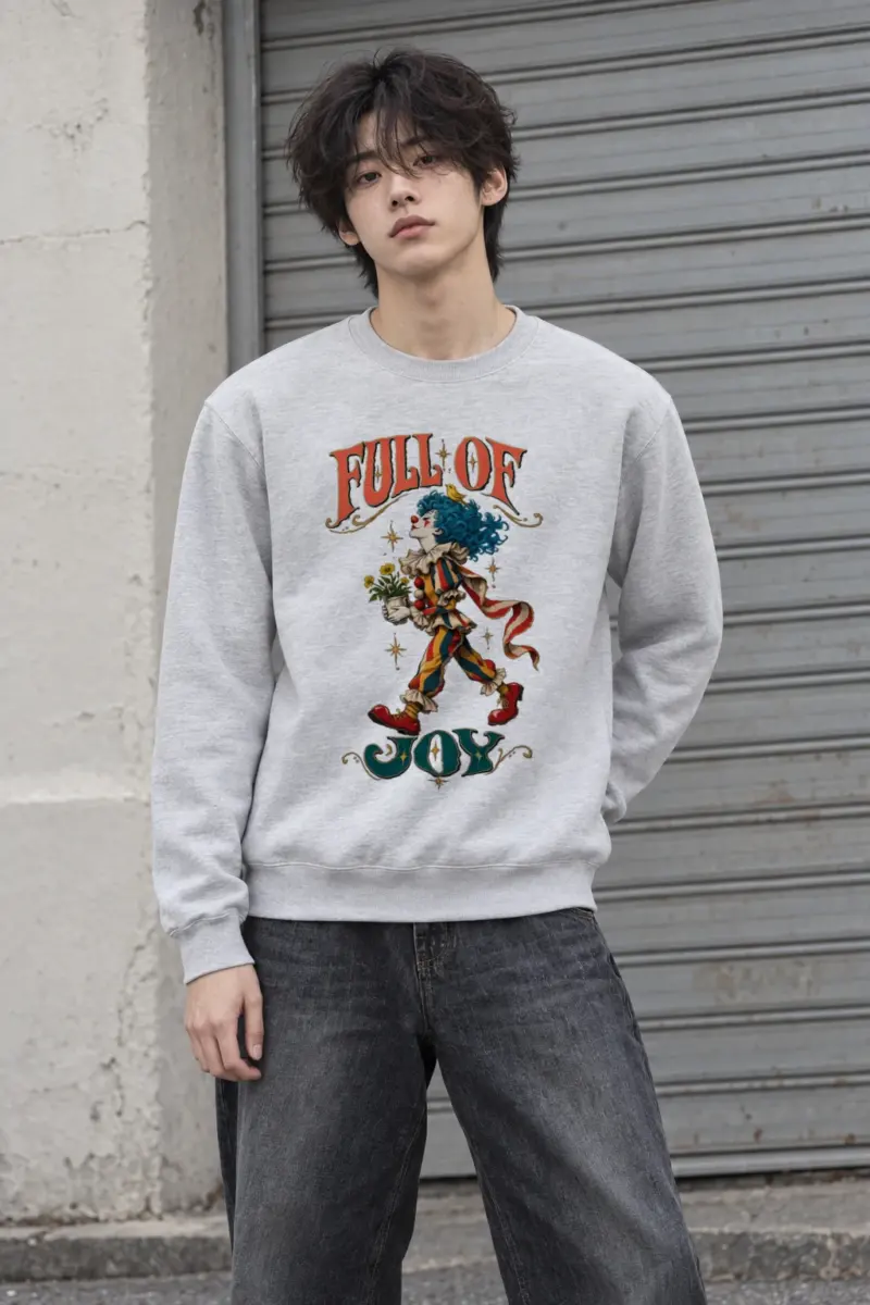 "Clown With Yellow Bird" Heavy Blend Unisex Crewneck Sweatshirt
