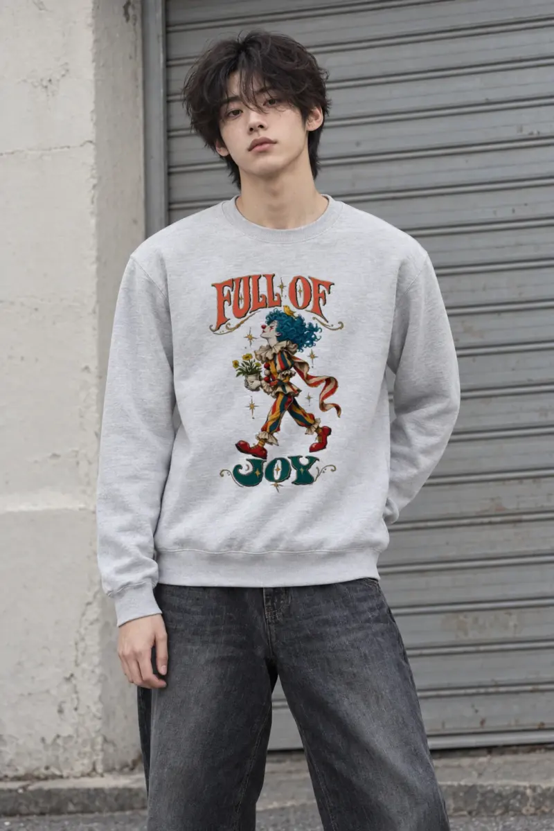 "Clown With Yellow Bird" Heavy Blend Unisex Crewneck Sweatshirt