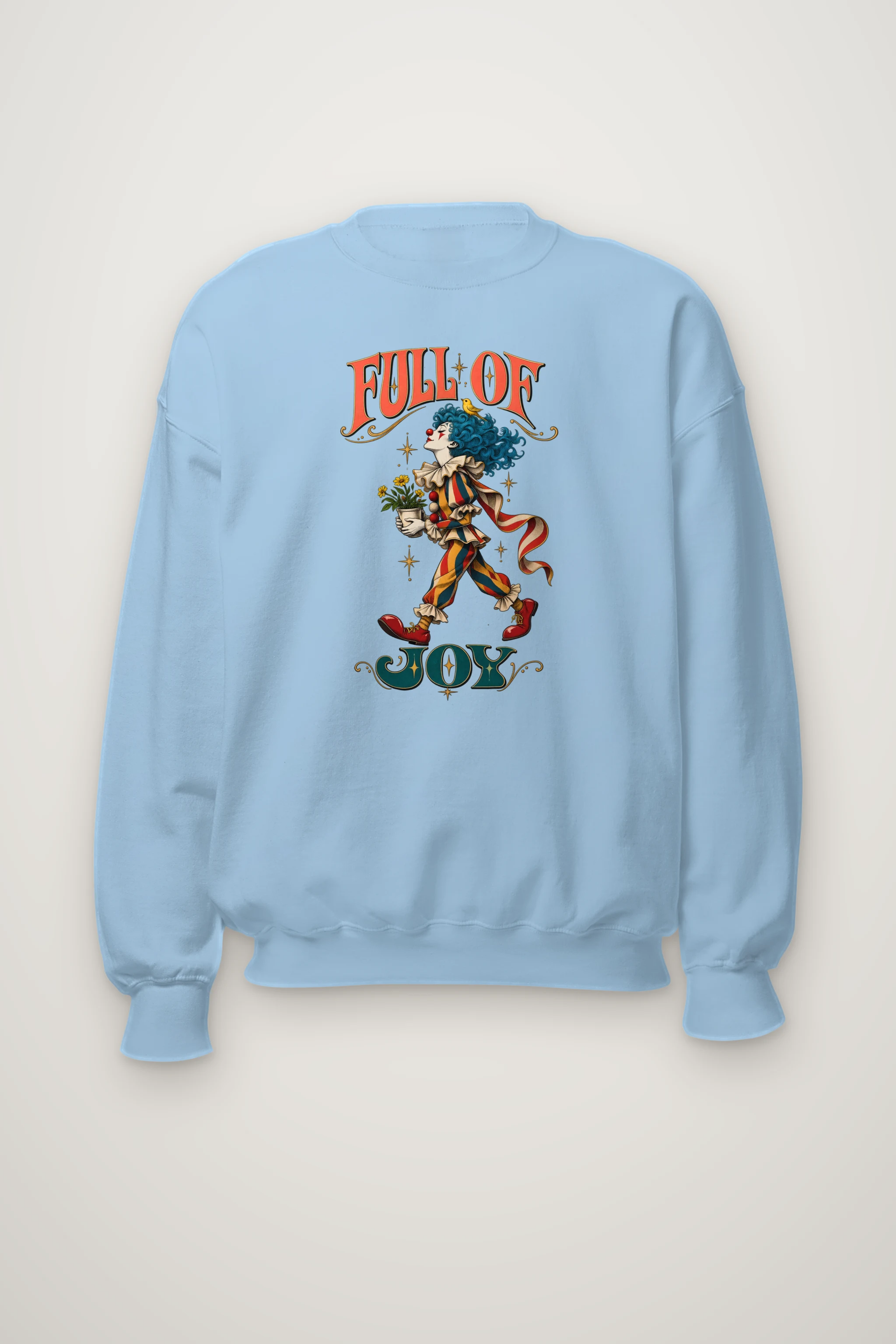 "Clown With Yellow Bird" Heavy Blend Unisex Crewneck Sweatshirt