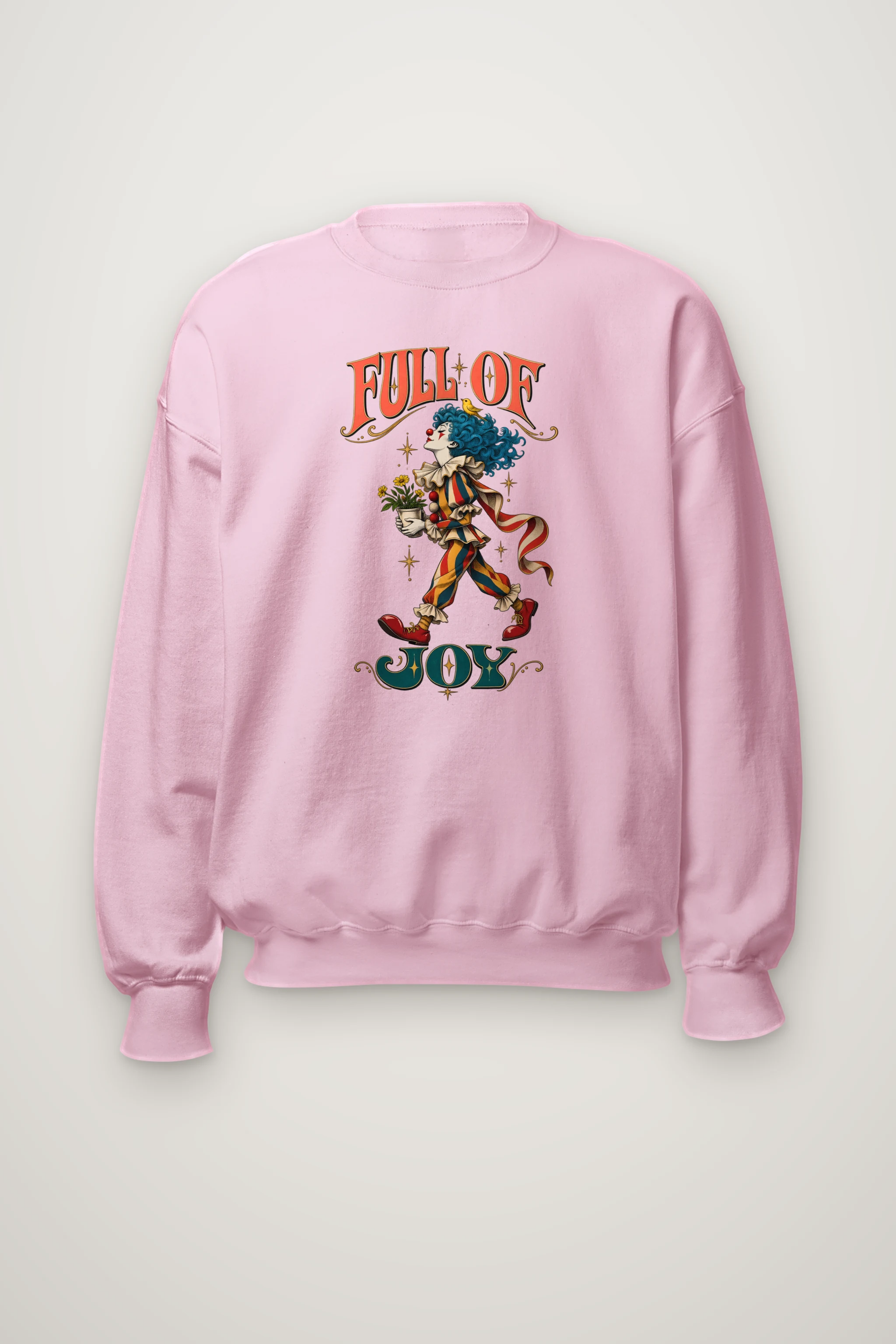 "Clown With Yellow Bird" Heavy Blend Unisex Crewneck Sweatshirt