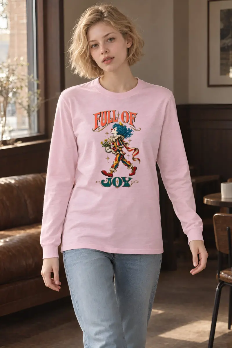 "Clown With Yellow Bird" Unisex Longsleeve T-shirt