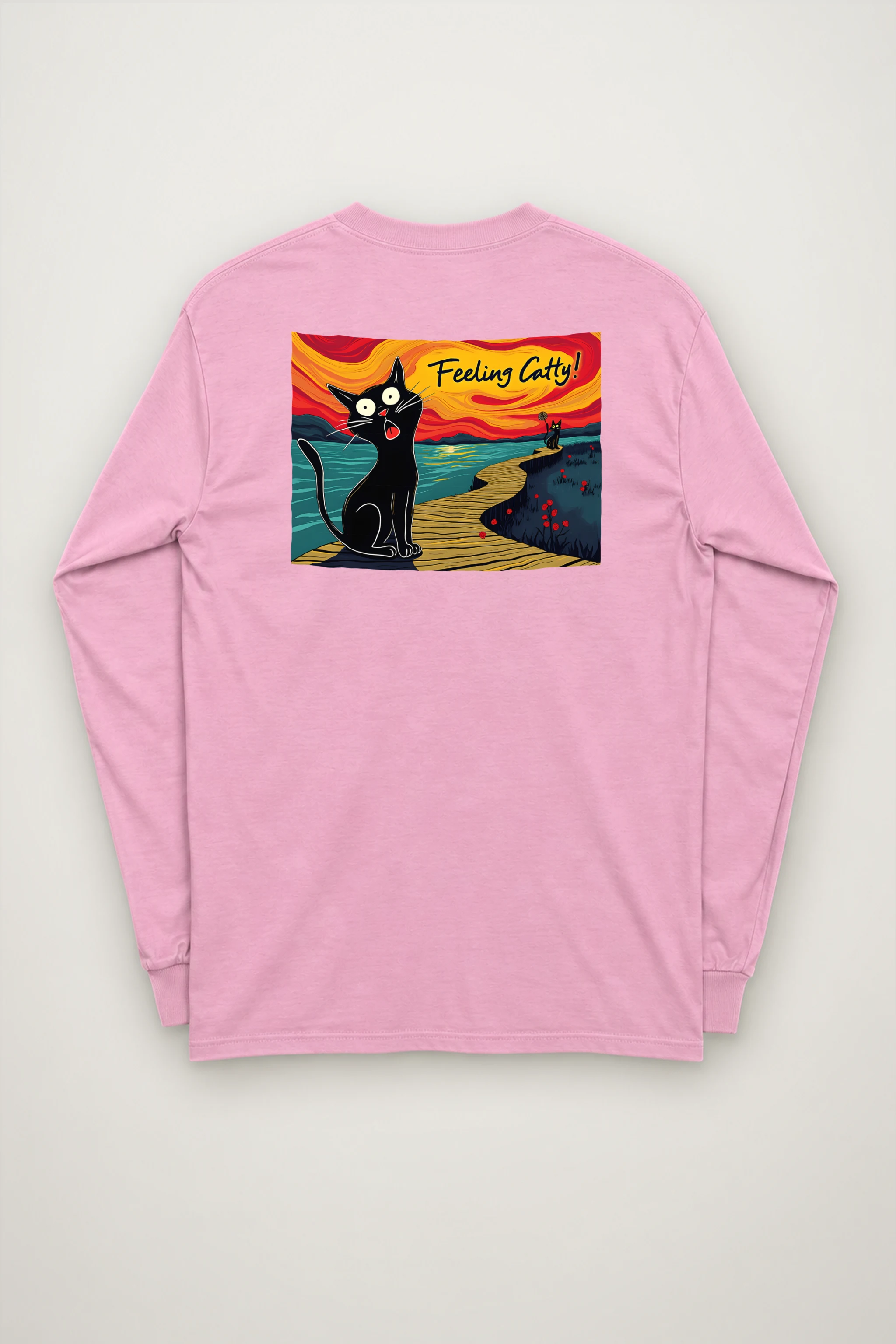 "Coastal Cat Walk" Unisex Longsleeve T-shirt