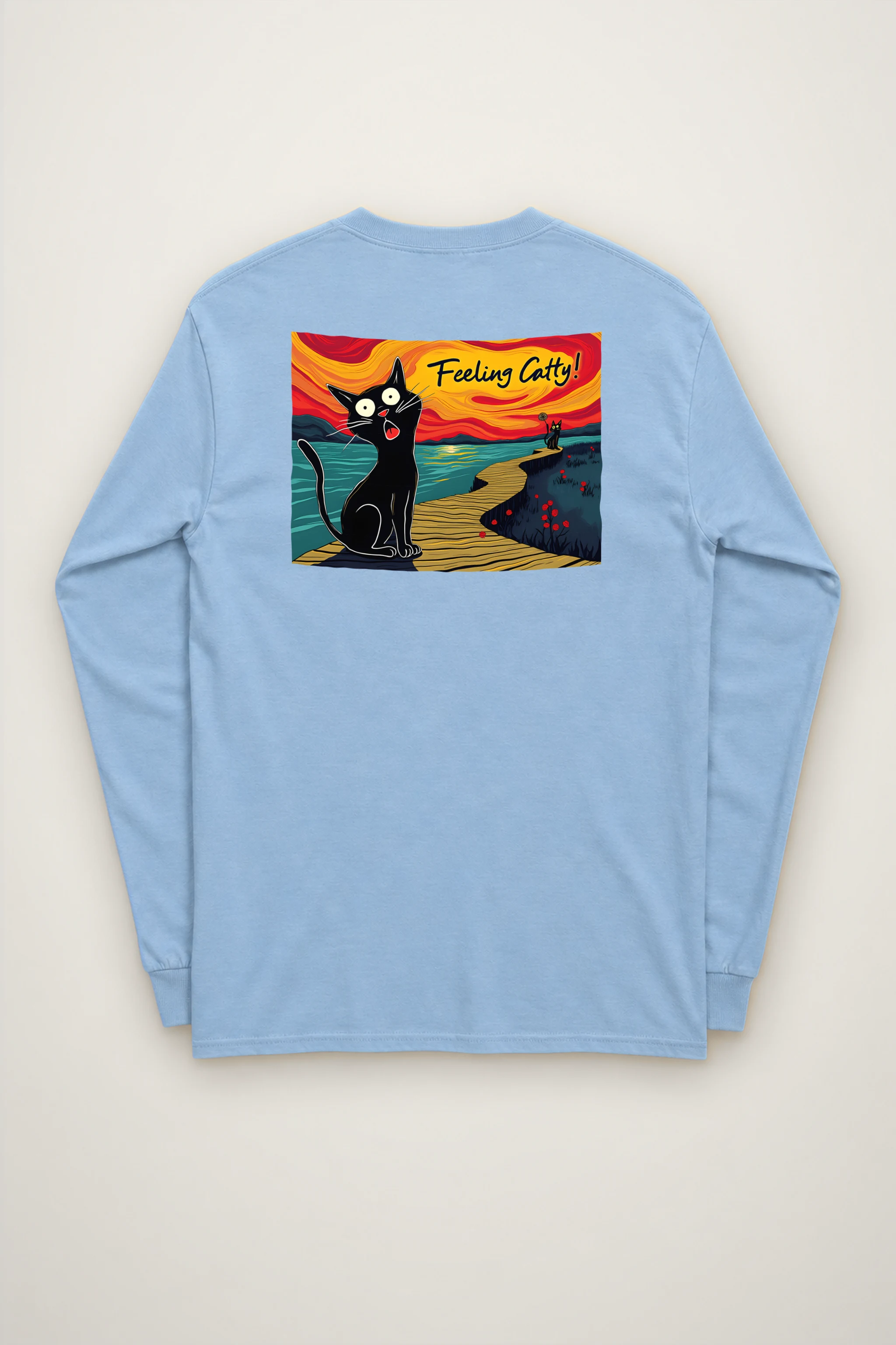 "Coastal Cat Walk" Unisex Longsleeve T-shirt