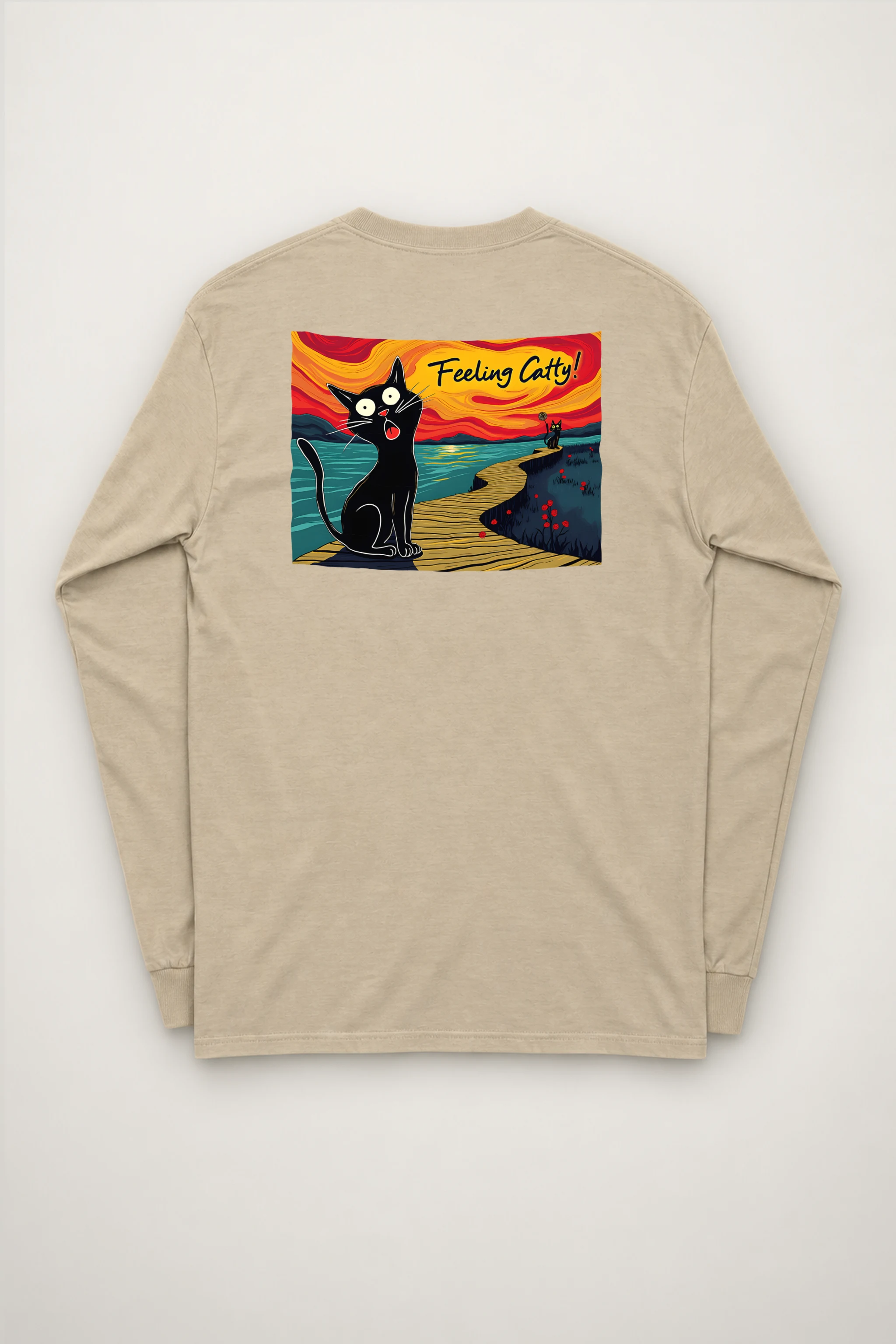"Coastal Cat Walk" Unisex Longsleeve T-shirt