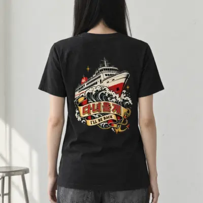 "Coastal Departure" Heavyweight Unisex Crewneck T-shirt