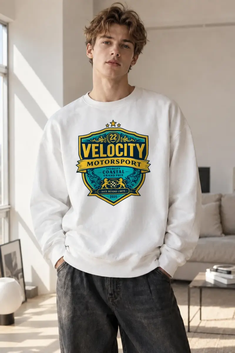 "Coastal Grand Prix" Heavy Blend Unisex Crewneck Sweatshirt | Gildan 18000
