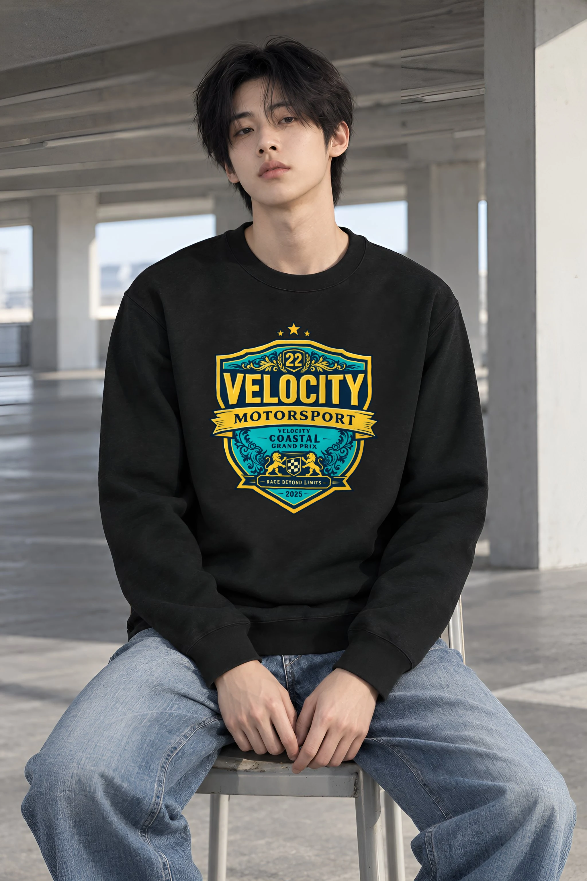 "Coastal Grand Prix" Heavy Blend Unisex Crewneck Sweatshirt