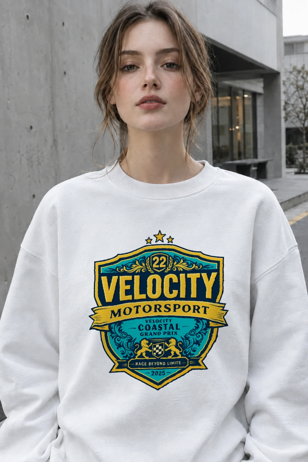 "Coastal Grand Prix" Heavy Blend Unisex Crewneck Sweatshirt | Gildan 18000