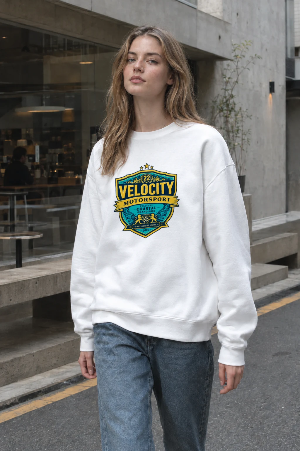 "Coastal Grand Prix" Heavy Blend Unisex Crewneck Sweatshirt | Gildan 18000