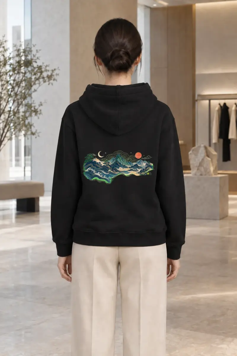 "Coastal Moonrise" Heavy Blend Unisex Pullover Hoodie | Gildan 18500