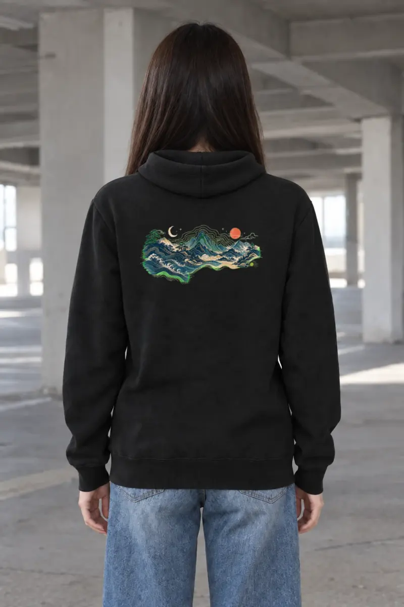 "Coastal Moonrise" Heavy Blend Unisex Pullover Hoodie