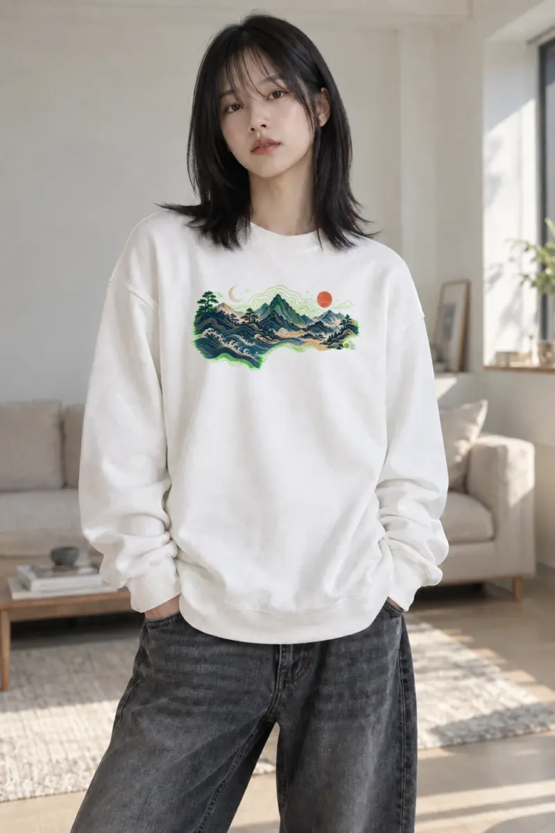 "Coastal Moonwood" Heavy Blend Unisex Crewneck Sweatshirt | Gildan 18000
