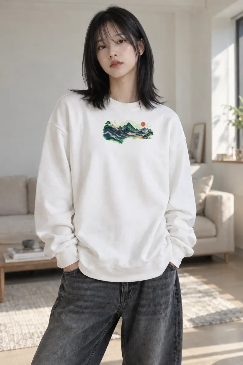 "Coastal Moonwood" Heavy Blend Unisex Crewneck Sweatshirt | Gildan 18000