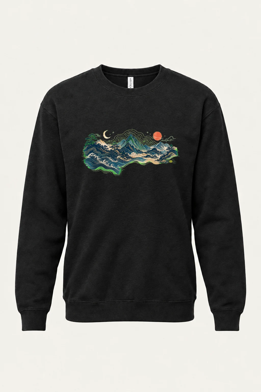 "Coastal Moonwood" Heavy Blend Unisex Crewneck Sweatshirt | Gildan 18000