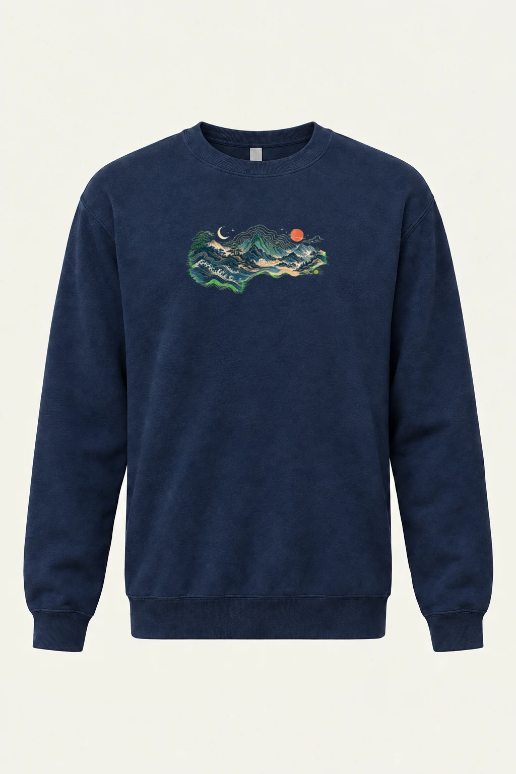 "Coastal Moonwood" Heavy Blend Unisex Crewneck Sweatshirt | Gildan 18000
