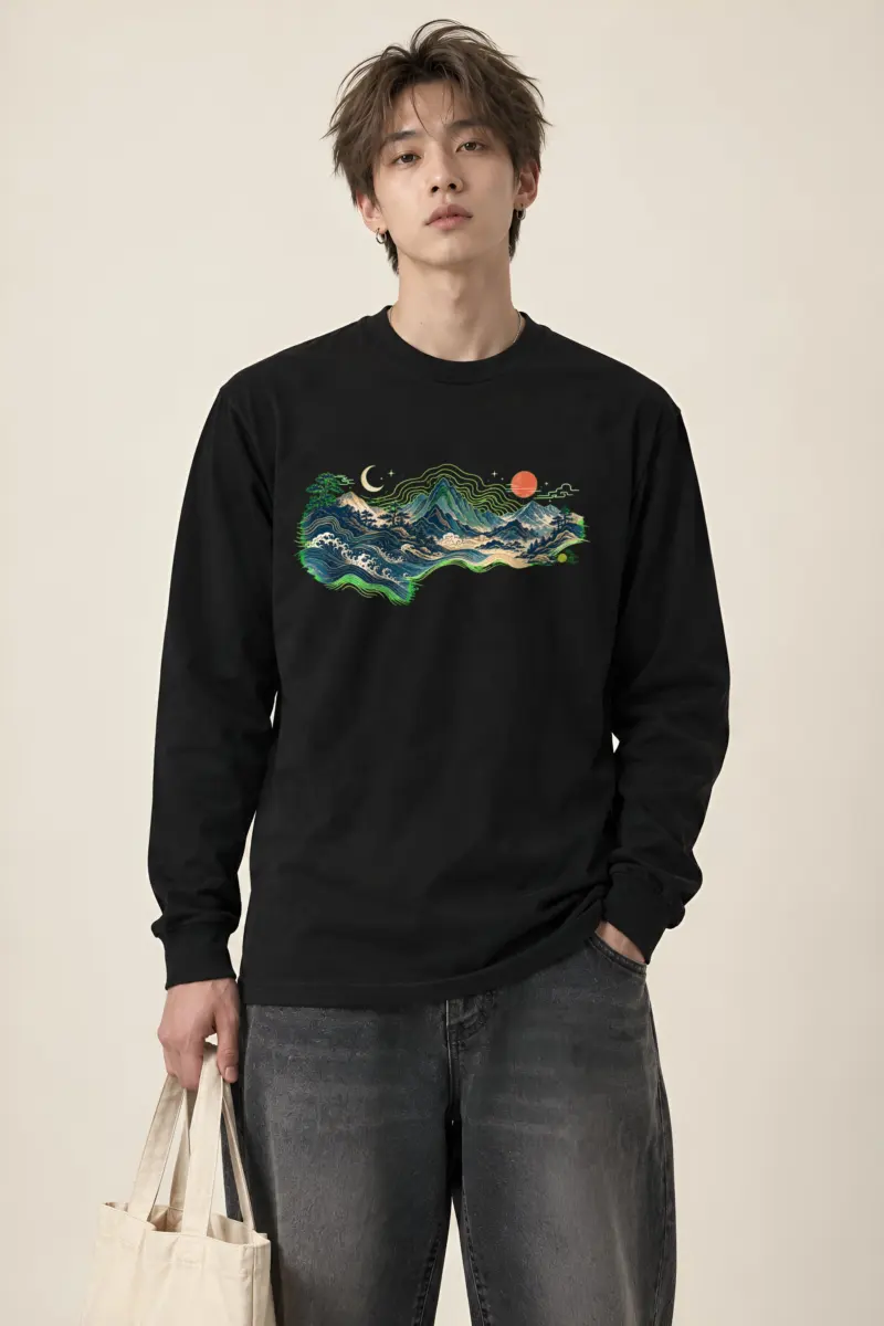 "Coastal Moonwood" Unisex Longsleeve T-shirt