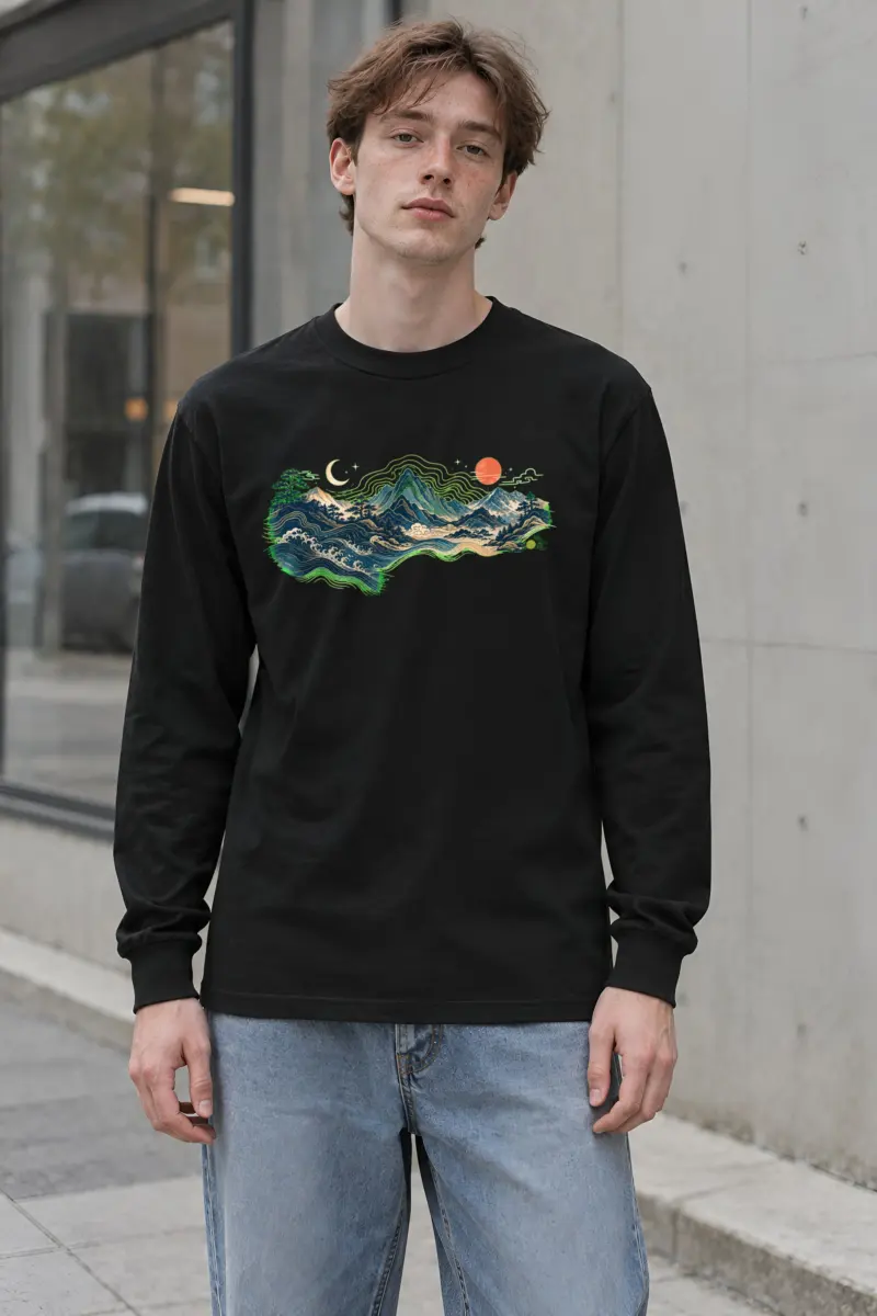 "Coastal Moonwood" Unisex Longsleeve T-shirt