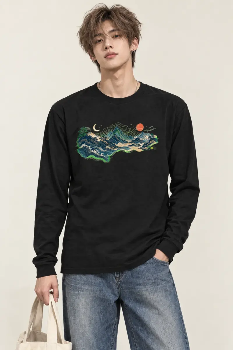 "Coastal Moonwood" Unisex Longsleeve T-shirt