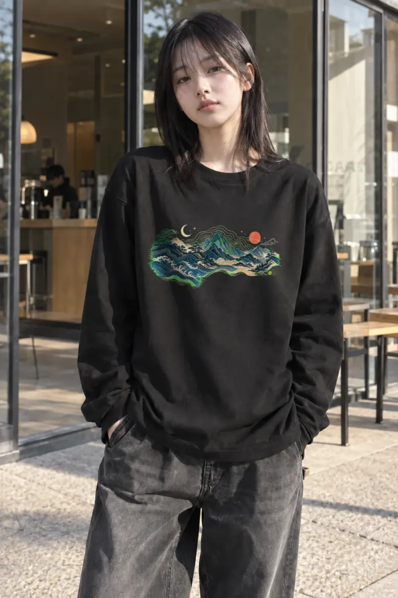 "Coastal Moonwood" Unisex Longsleeve T-shirt | Gildan 2400