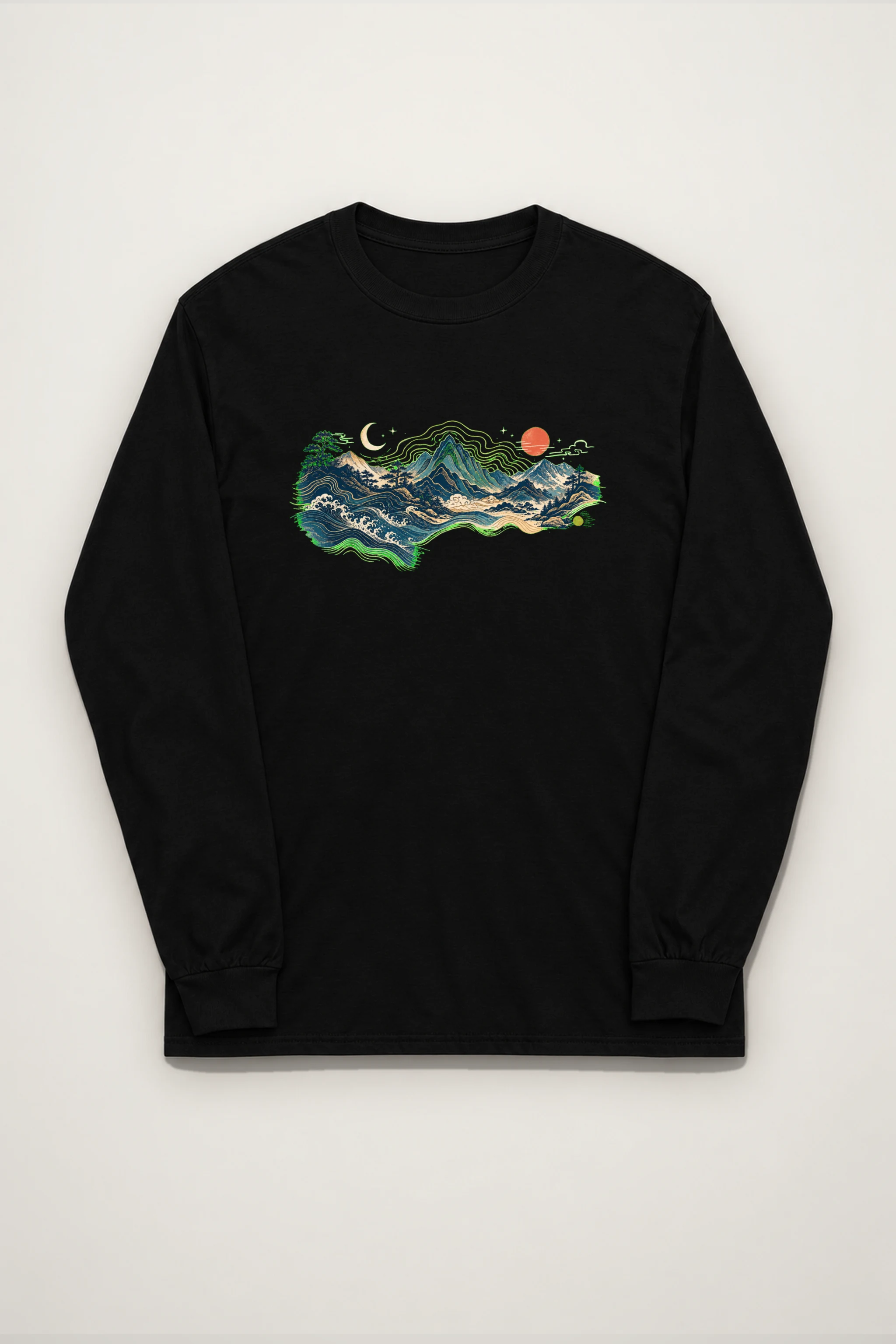 "Coastal Moonwood" Unisex Longsleeve T-shirt