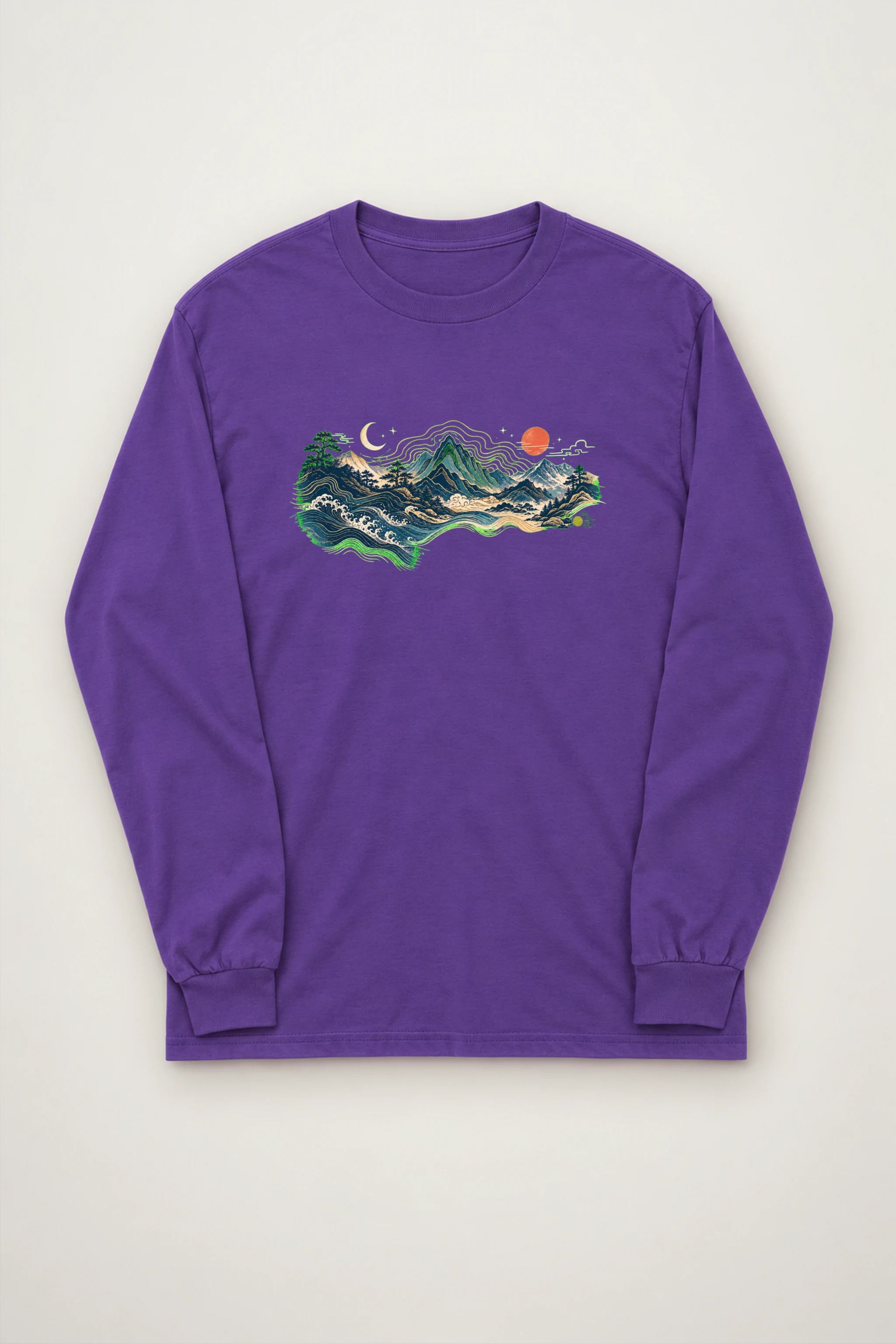 "Coastal Moonwood" Unisex Longsleeve T-shirt