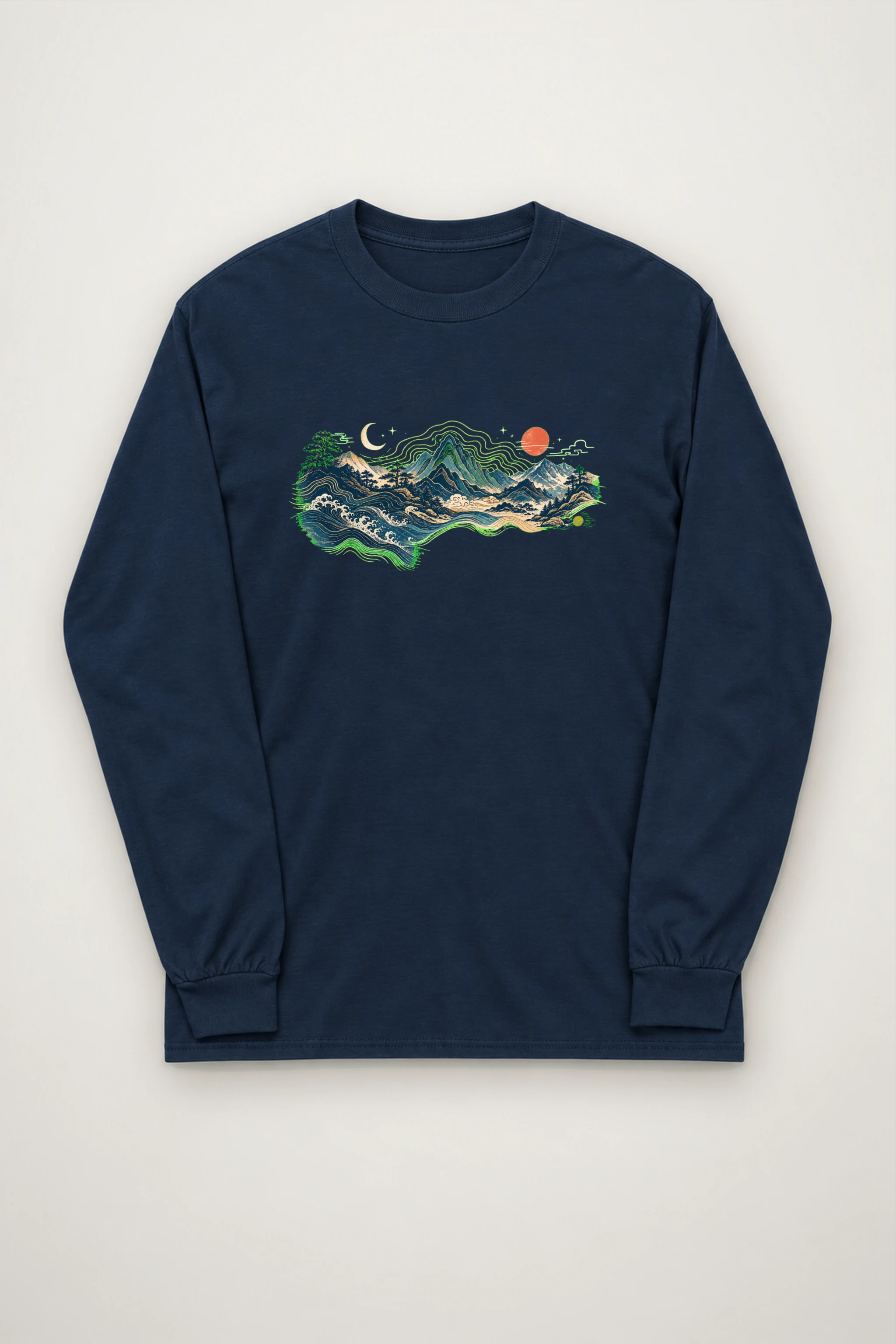 "Coastal Moonwood" Unisex Longsleeve T-shirt
