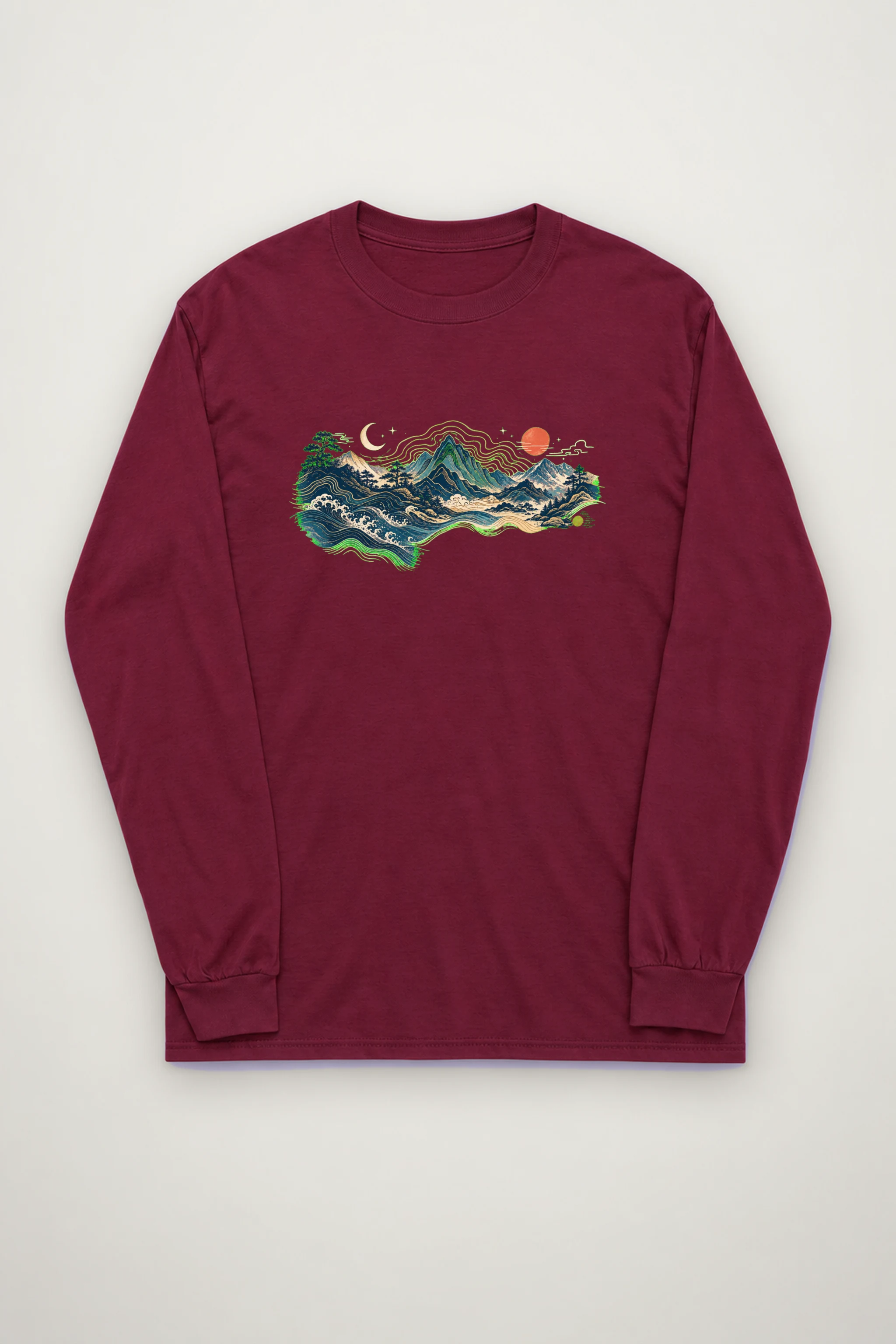 "Coastal Moonwood" Unisex Longsleeve T-shirt