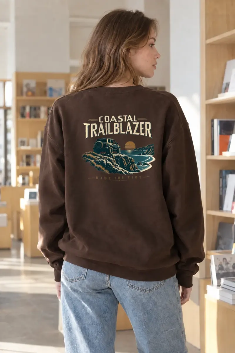 "Coastal Trailblazer" Heavy Blend Unisex Crewneck Sweatshirt | Gildan 18000