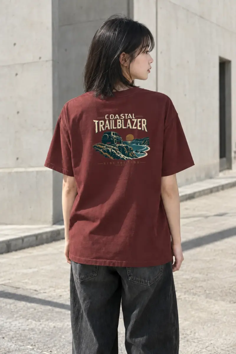 "Coastal Trailblazer" Heavyweight Unisex Crewneck T-shirt | Gildan 5000