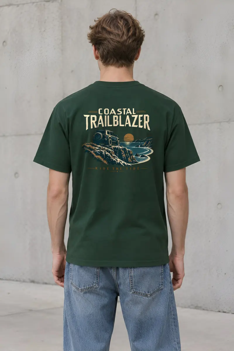 "Coastal Trailblazer" Heavyweight Unisex Crewneck T-shirt