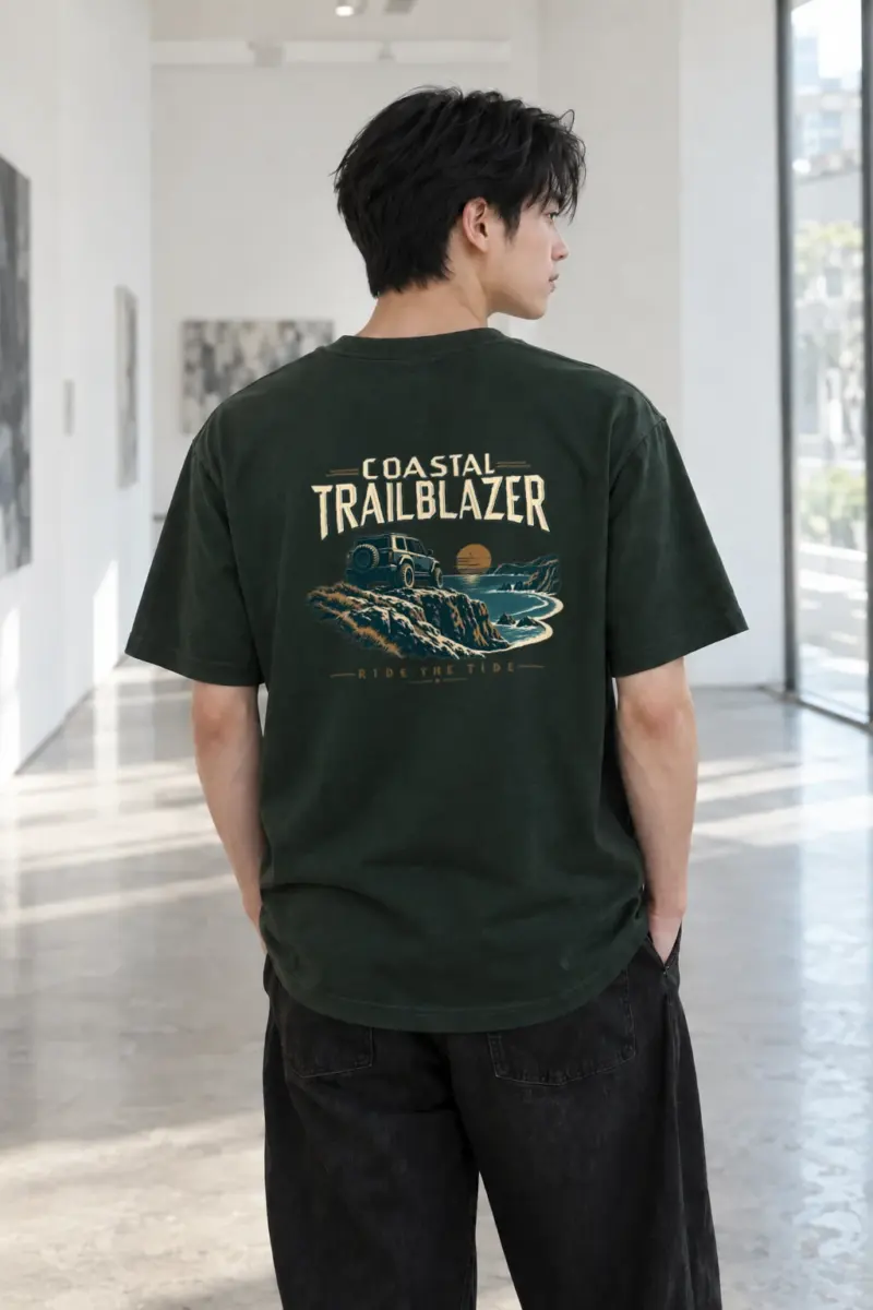 "Coastal Trailblazer" Heavyweight Unisex Crewneck T-shirt | Gildan 5000
