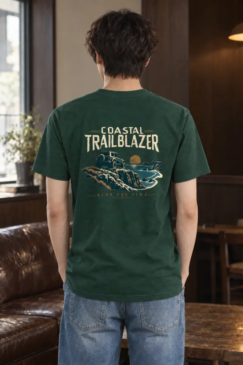 "Coastal Trailblazer" Heavyweight Unisex Crewneck T-shirt | Gildan 5000