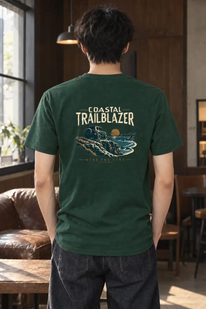 "Coastal Trailblazer" Heavyweight Unisex Crewneck T-shirt