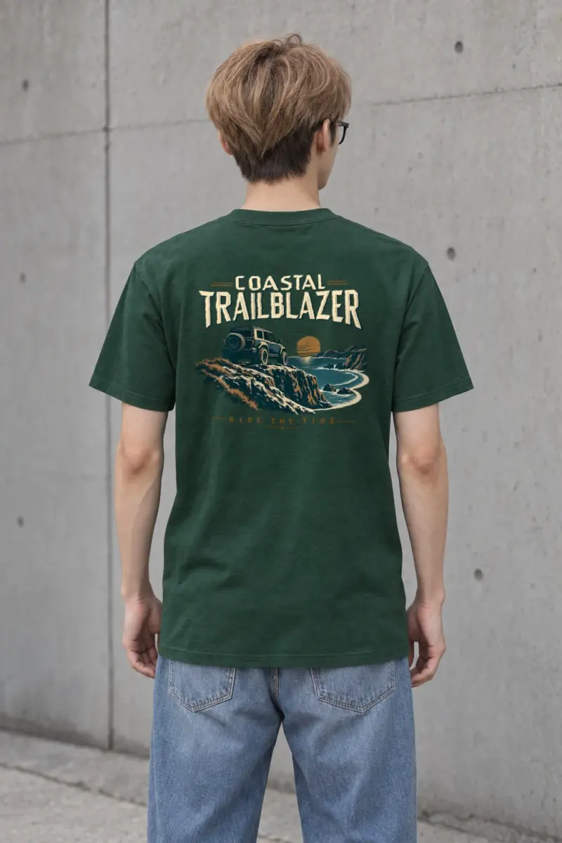 "Coastal Trailblazer" Heavyweight Unisex Crewneck T-shirt