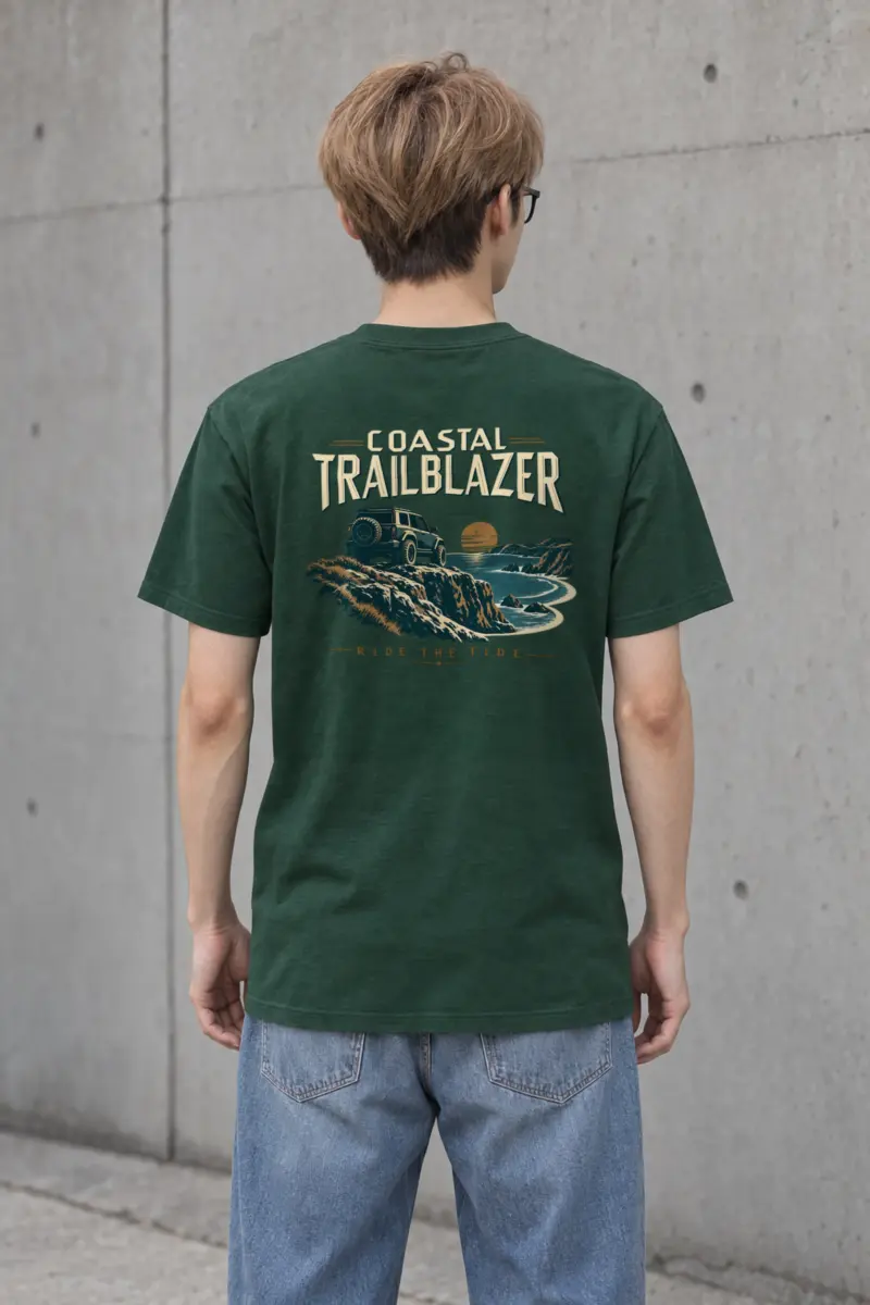 "Coastal Trailblazer" Heavyweight Unisex Crewneck T-shirt