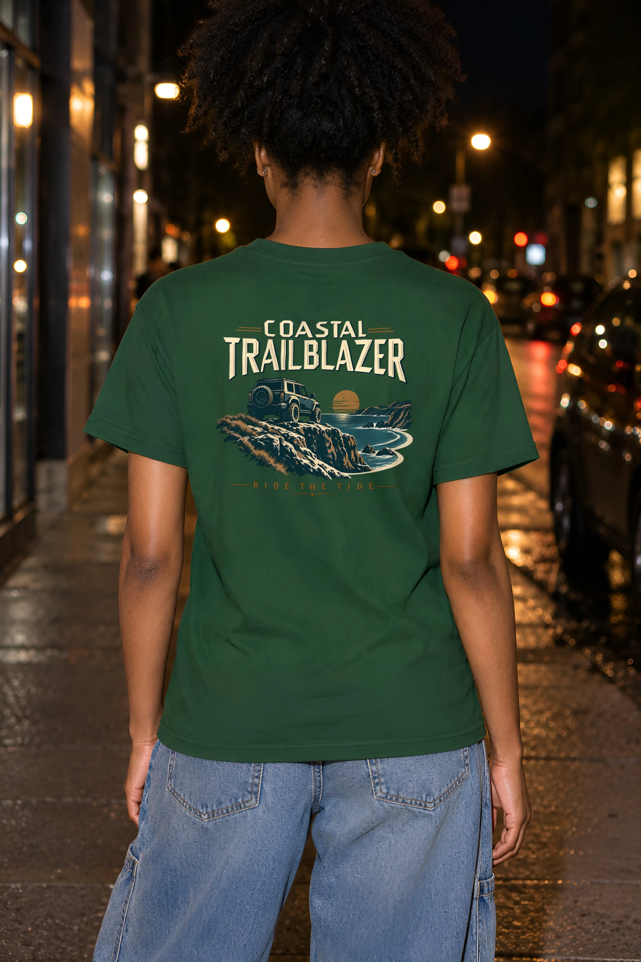 "Coastal Trailblazer" Heavyweight Unisex Crewneck T-shirt