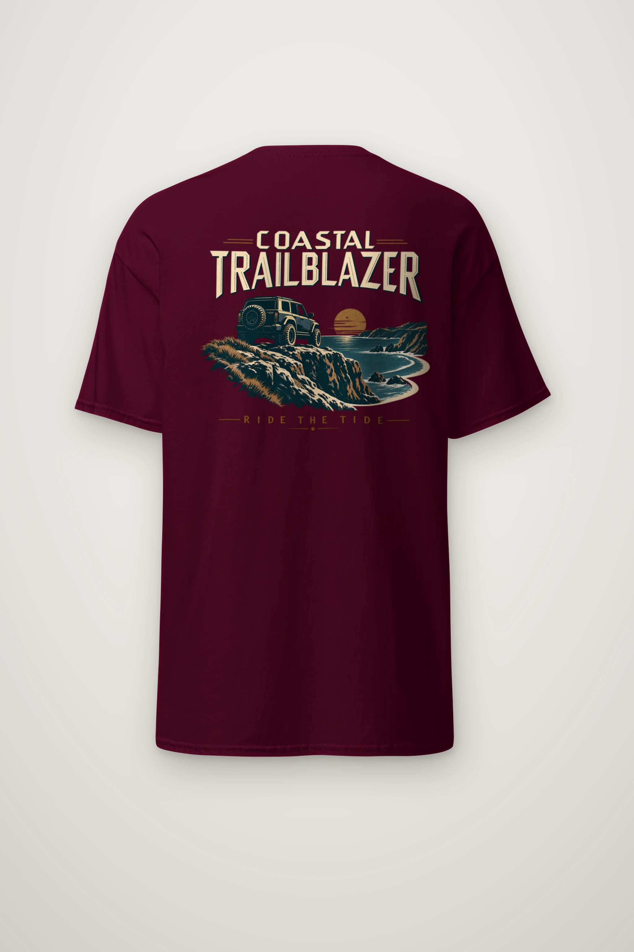 "Coastal Trailblazer" Heavyweight Unisex Crewneck T-shirt