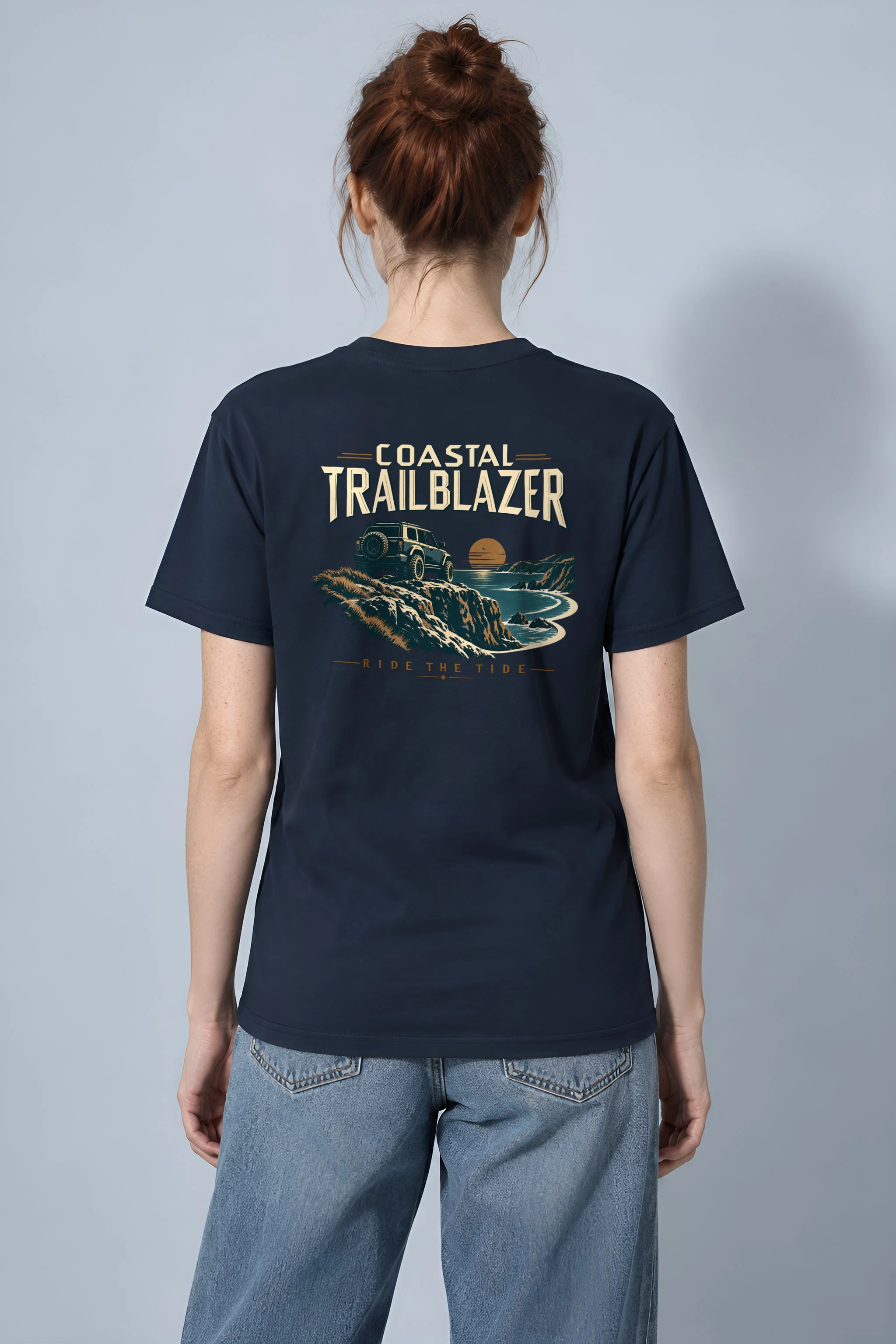 "Coastal Trailblazer" Heavyweight Unisex Crewneck T-shirt