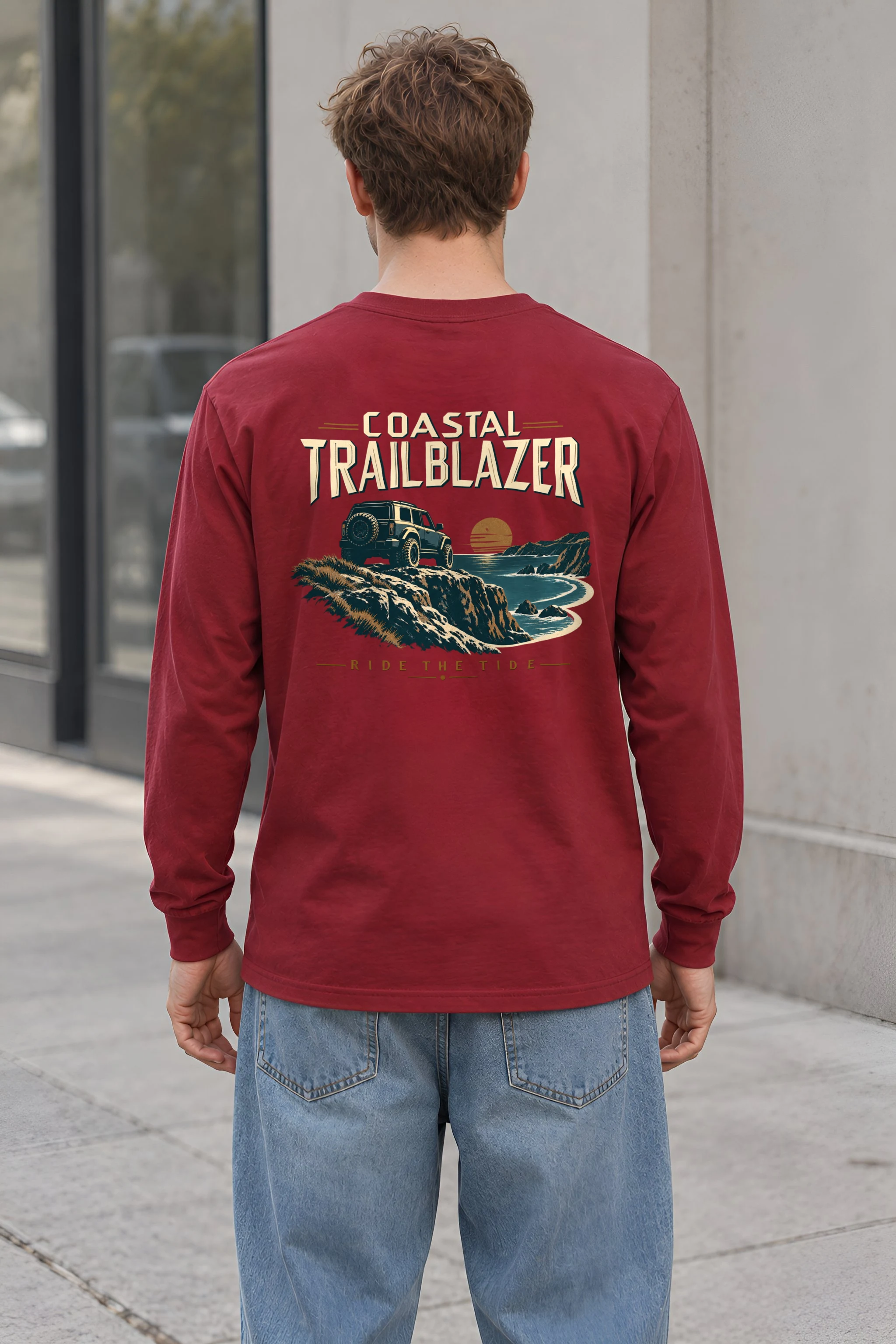 "Coastal Trailblazer" Unisex Longsleeve T-shirt